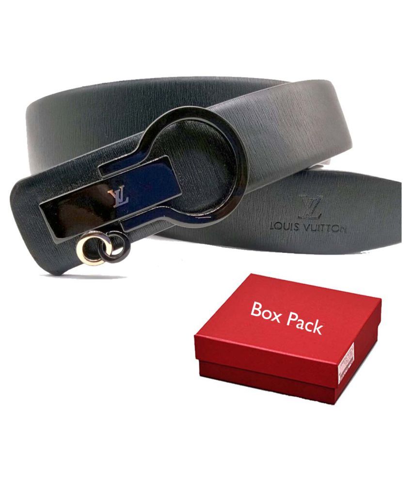 LV Belt Black Leather Formal Belt Pack of 1 Buy Online at Low Price