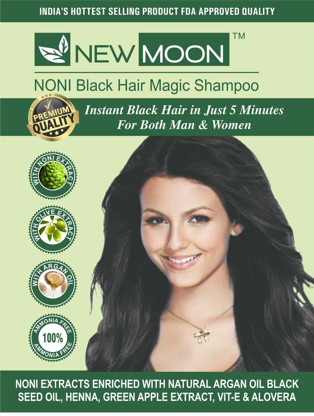New Moon Hair Dye For Man No Ammonia Permanent Hair Color Black 30