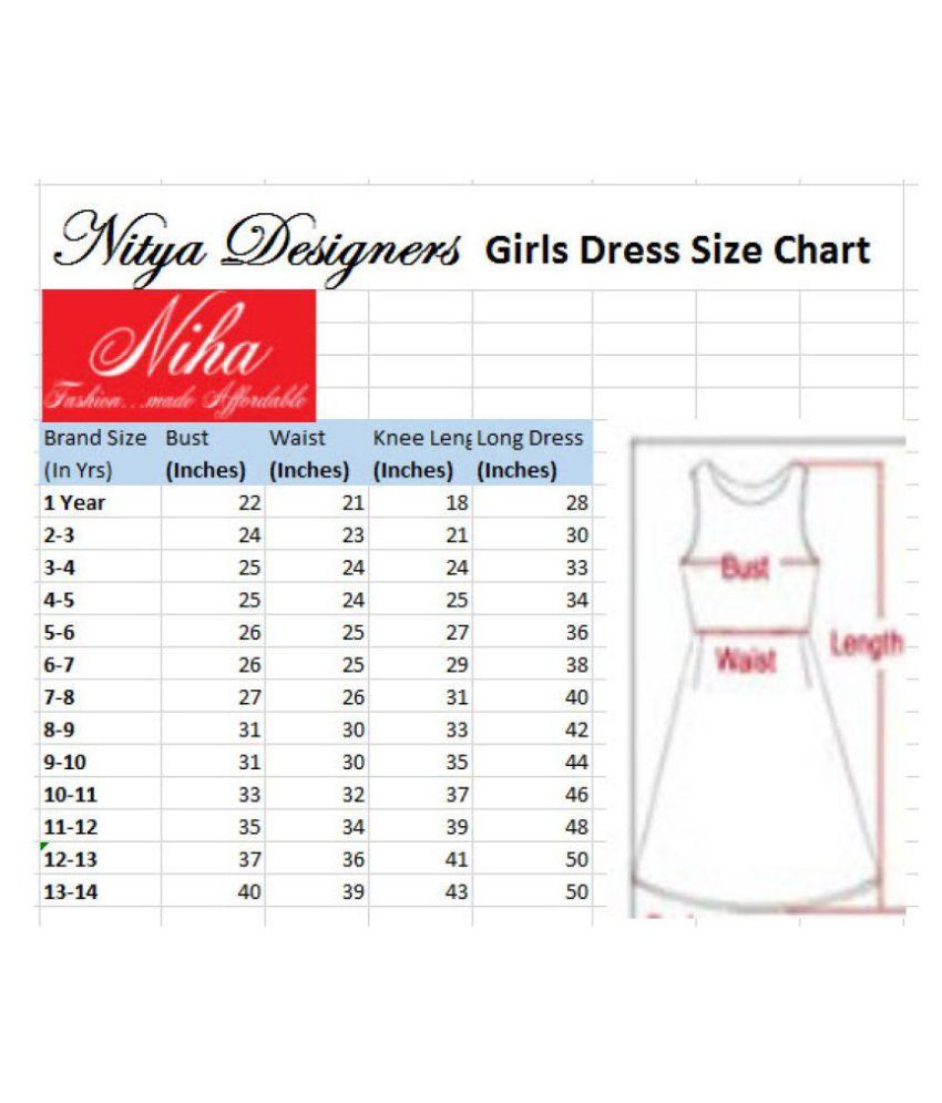 frock measurement chart