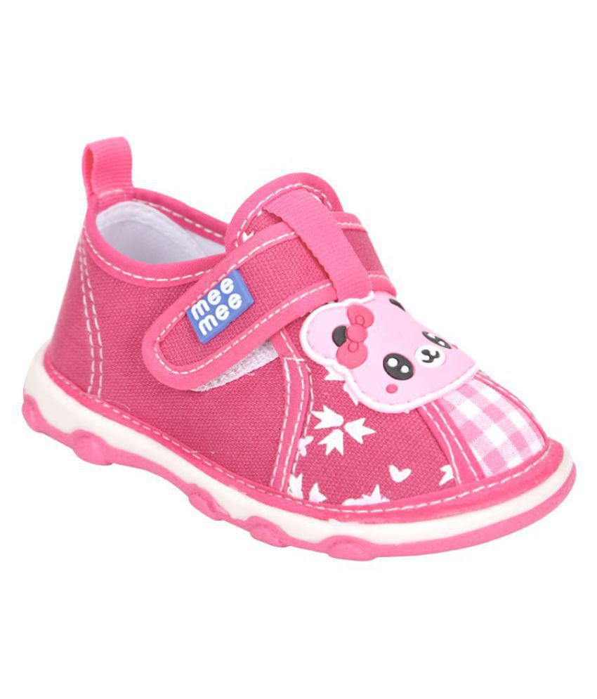 Mee Mee First Walk Baby Shoes with Chu Chu Sound (20 EU, Dark Pink ...