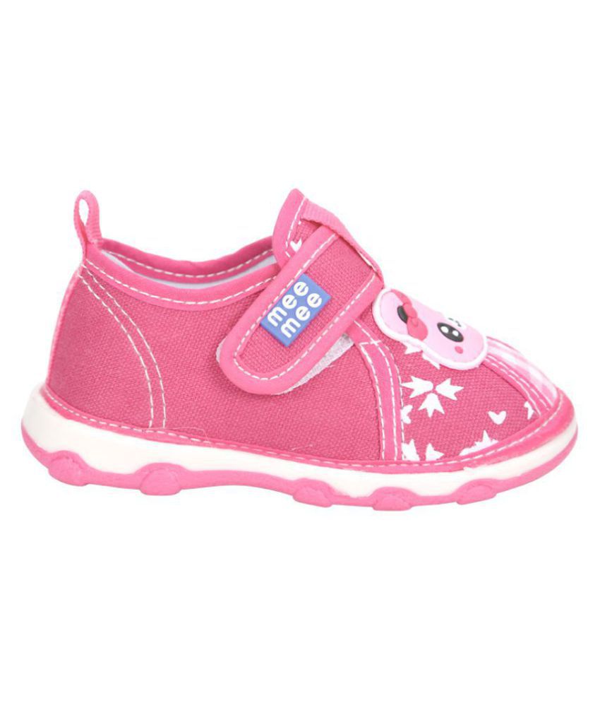 Mee Mee First Walk Baby Shoes with Chu Chu Sound (20 EU, Dark Pink ...