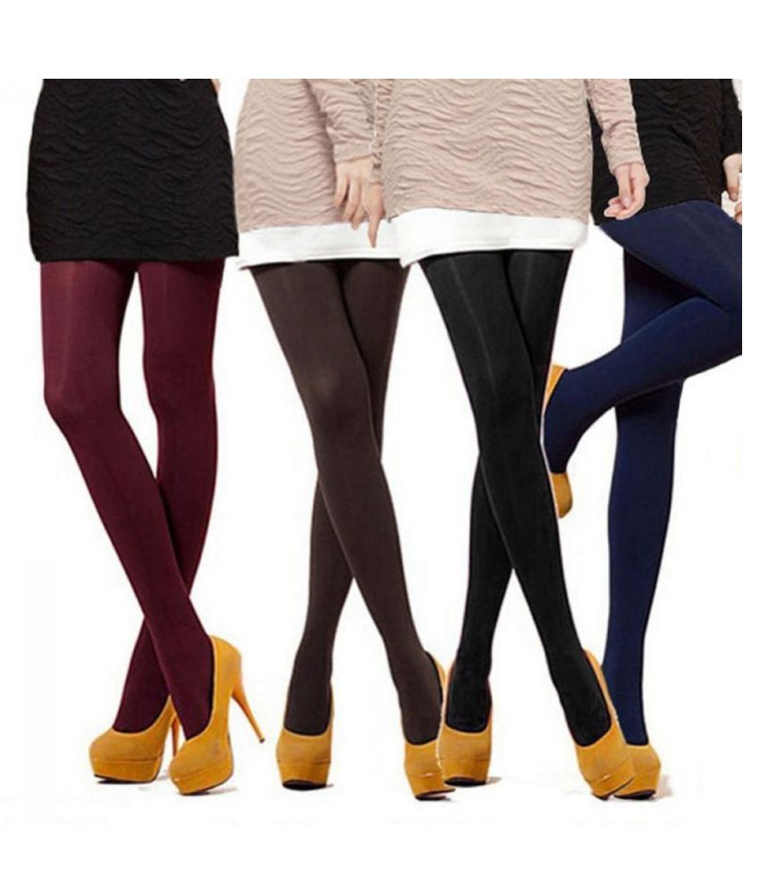 Fashion Women Thick 120d Stockings Pantyhose Tights Opaque Long Footed