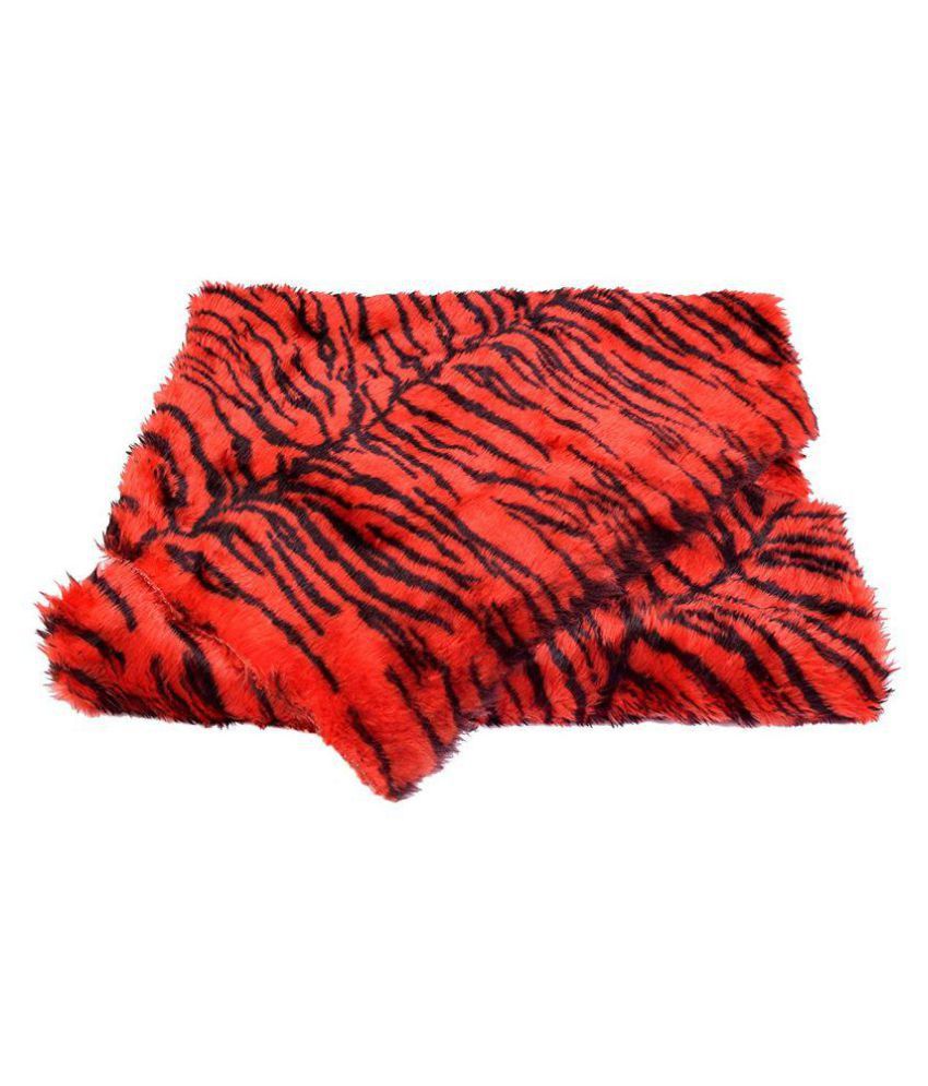     			Fur Cloth color red tiger print , Size 38 " x 34" , 2 Cms soft Hair Length Used For Dresses, Soft Toys Making, Jackets Etc