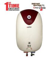 Activa 25 Ltr. Storage 3 Kva 5 Star Glasslined Tank with Temperature Meter Full ABS Body HD ISI Element Premium (Ivory)