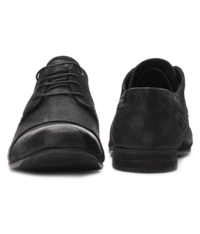 levi's black leather shoes