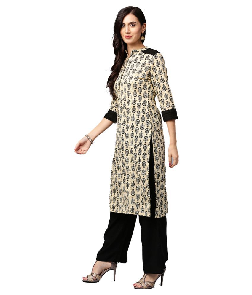 Jaipur Kurti Cotton Kurti With Palazzo - Stitched Suit - Buy Jaipur ...