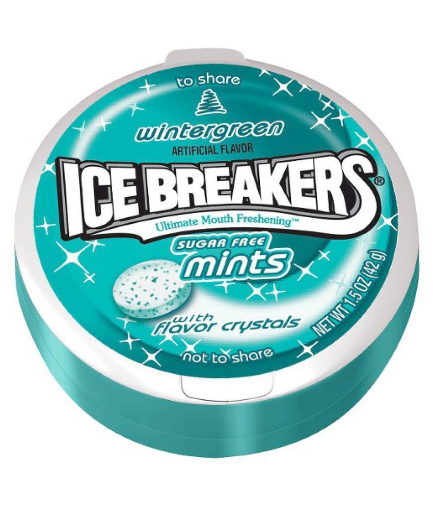 Ice Breakers Sugar Free Pack Of 2 Wintergreen Mint 84 gm Pack of 2: Buy ...