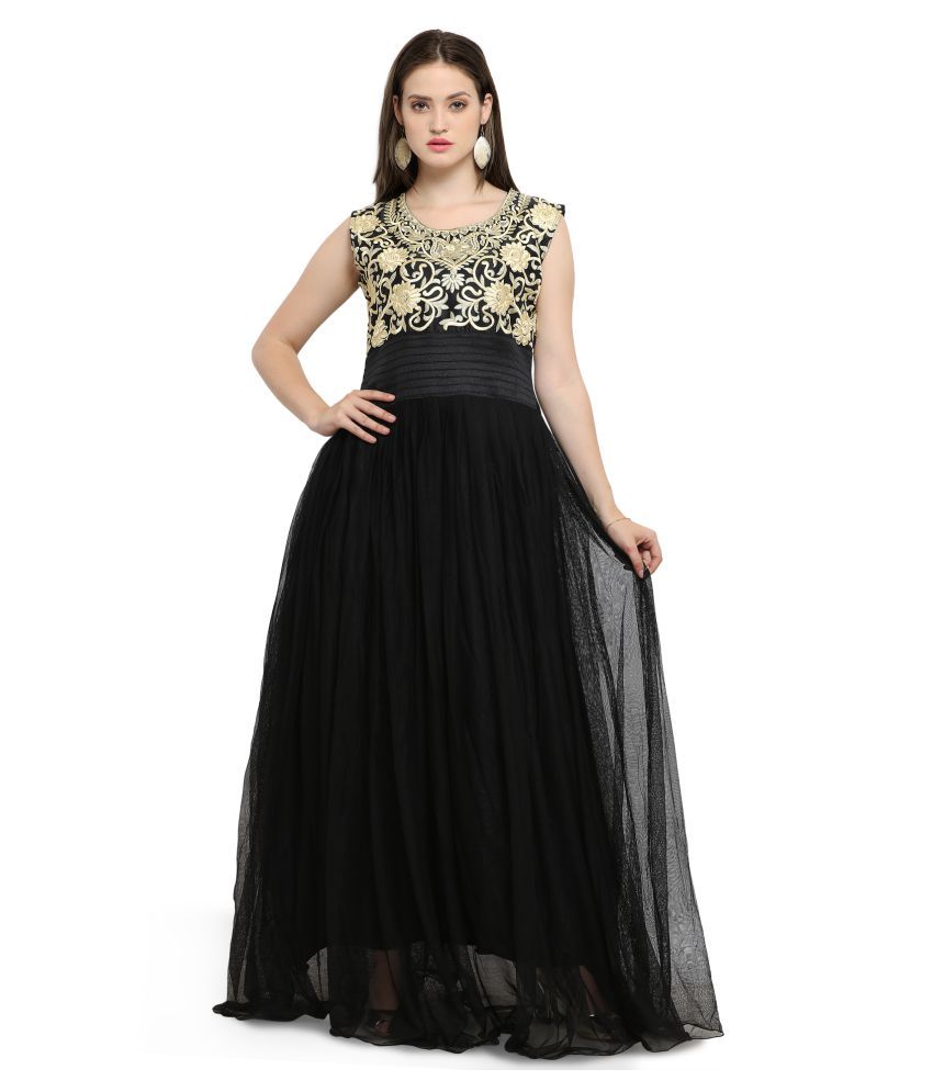 black net dress material