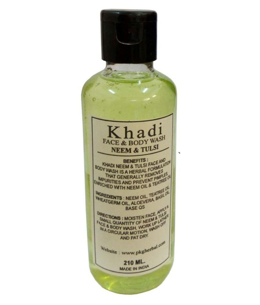     			Khadi Herbal Neem & Tulsi Face & Body Wash 210 ml