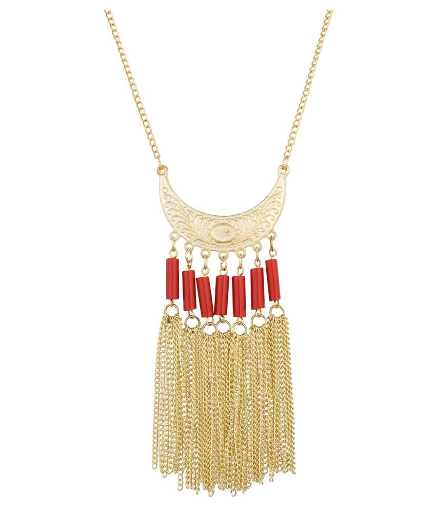Aadita Fashion Jewellery Gold Plated Necklace - Buy Aadita ...