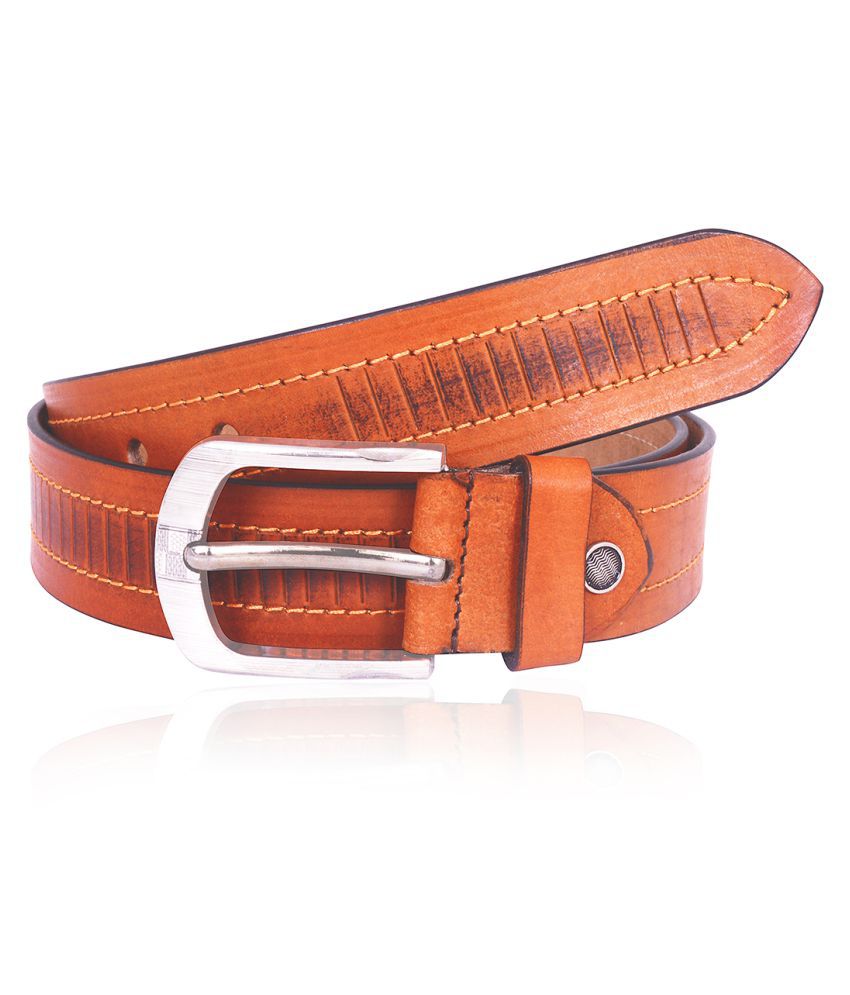 Lovekushcart Khaki Leather Casual Belts: Buy Online at Low Price in ...