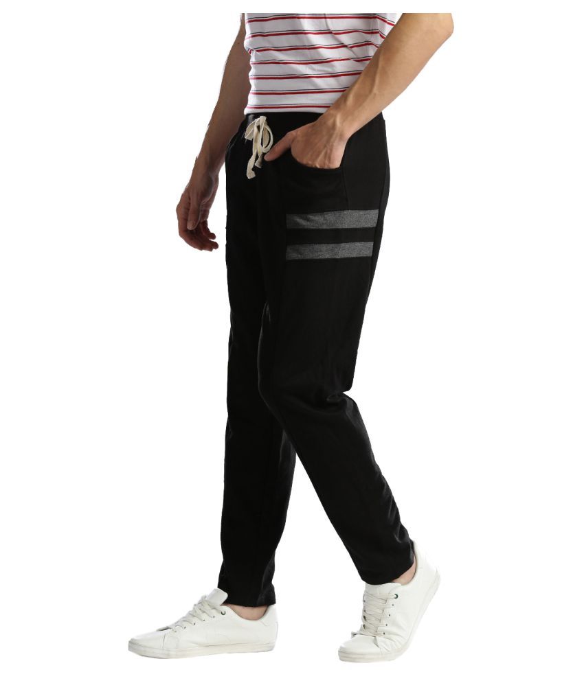 black joggers cotton