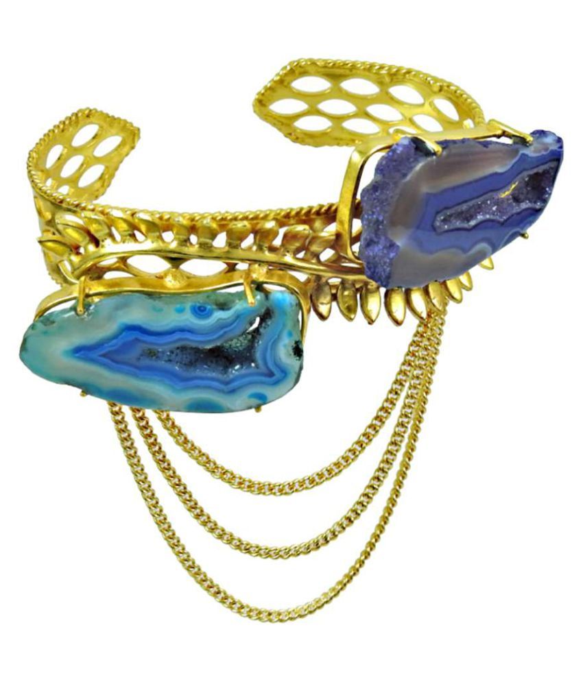 Miska Silver Hot Selling Brass Metal Colorful Stone Gold Tone Fashion