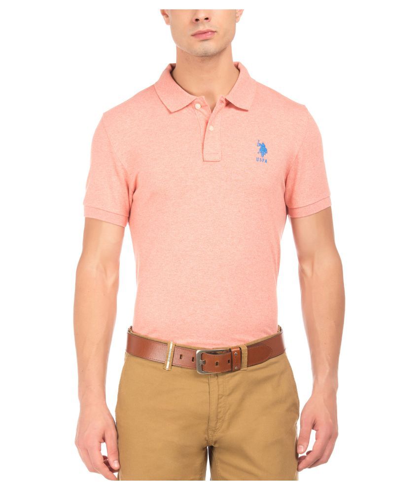 U.S. Polo Assn. Orange Slim Fit Polo T Shirt - Buy U.S. Polo Assn. Orange Slim Fit Polo T Shirt 