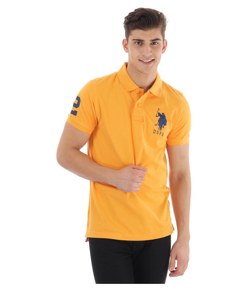 U.S. Polo Assn. Orange Slim Fit Polo T Shirt - Buy U.S. Polo Assn. Orange Slim Fit Polo T Shirt 