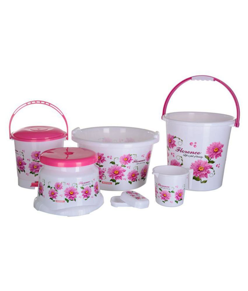 Modwell Length In Meter Plastic Bathroom Bucket Set Modwell Length In Meter Plastic Bathroom Bucket Set
