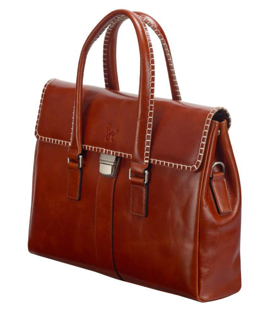 Rohit Bal Brown Leather Casual Messenger Bag Buy Rohit Bal Brown