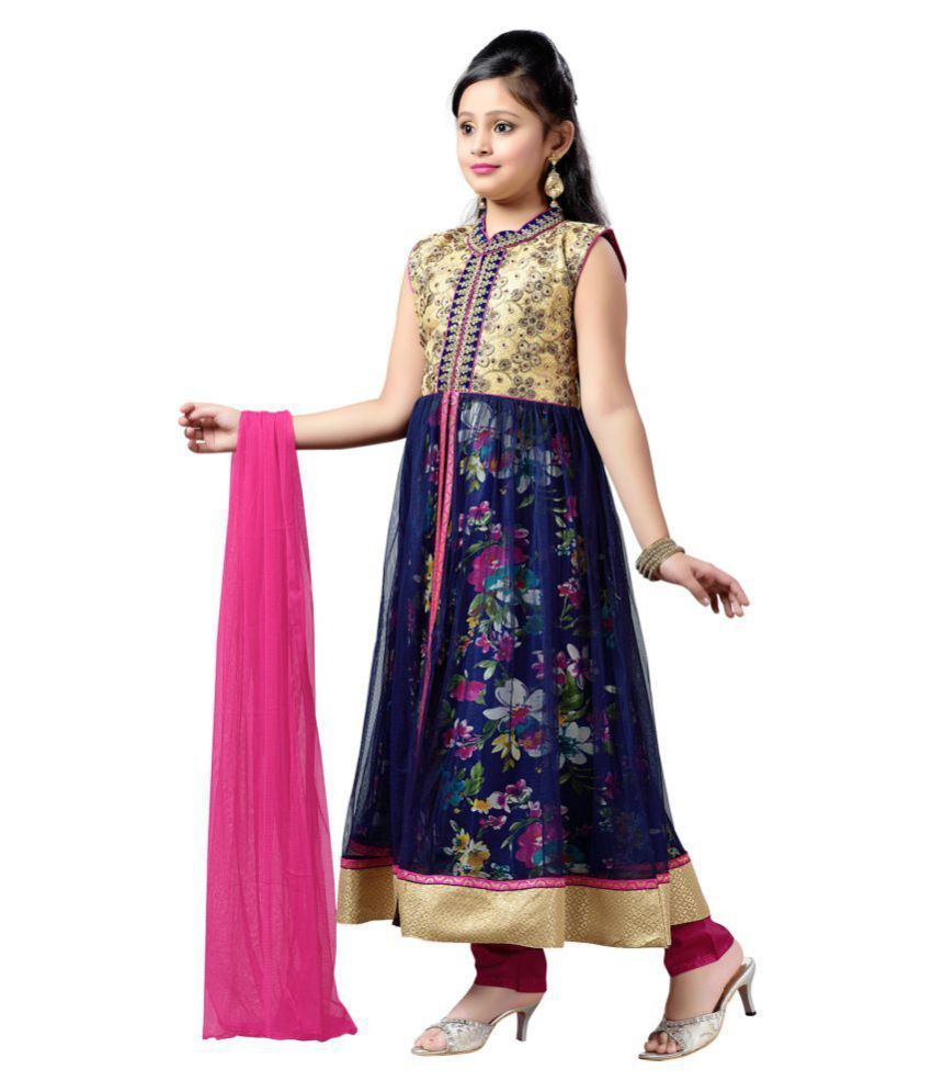multicolour anarkali suit