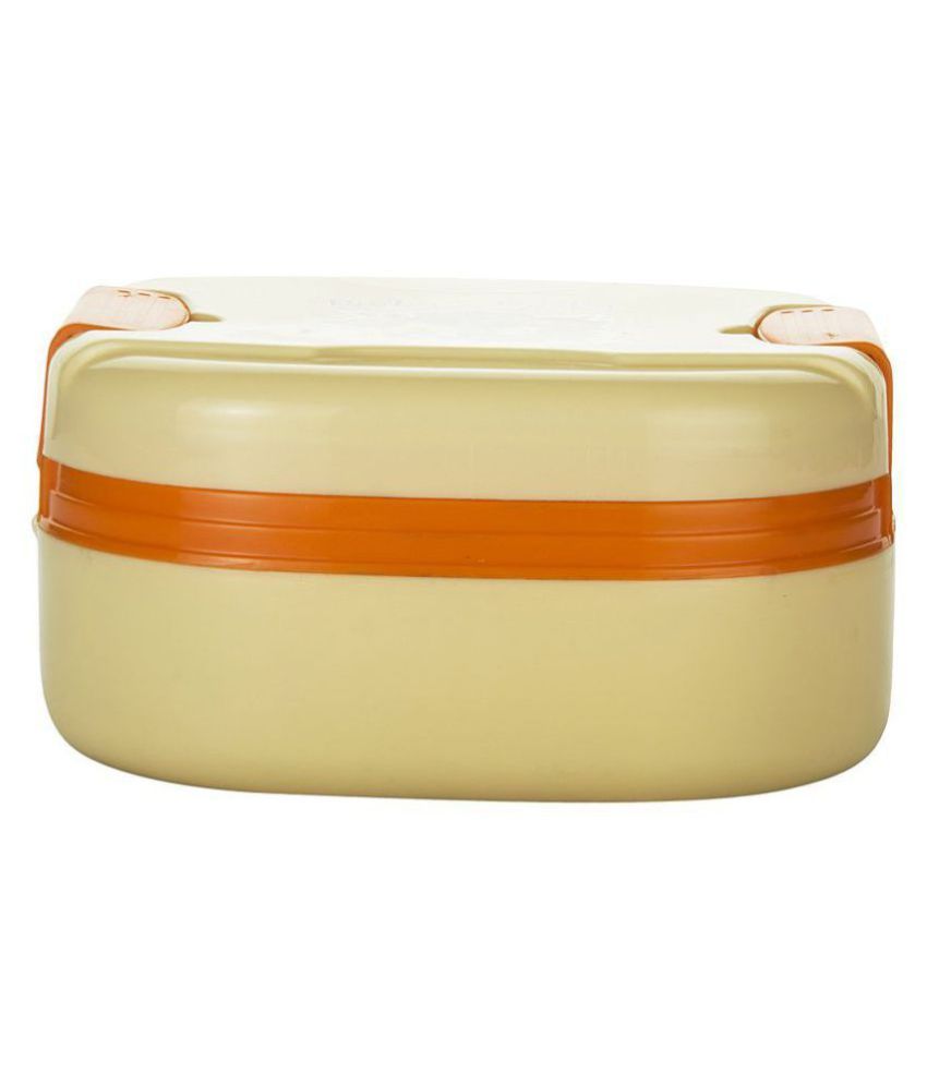 Rishabh Brown Lunch Box( 2 sections with steel plates inside the