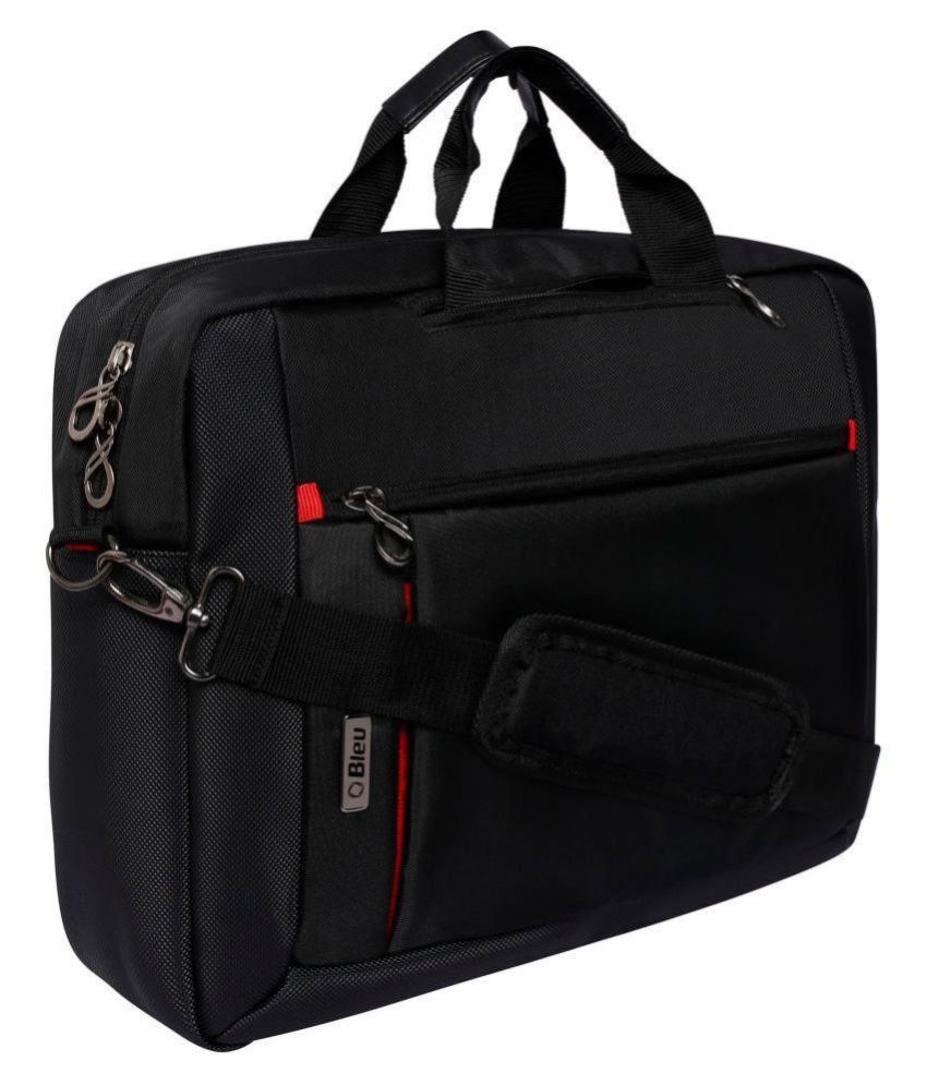 Bleu Executive Black Polyester Office Laptop Bag With String 15 Inch