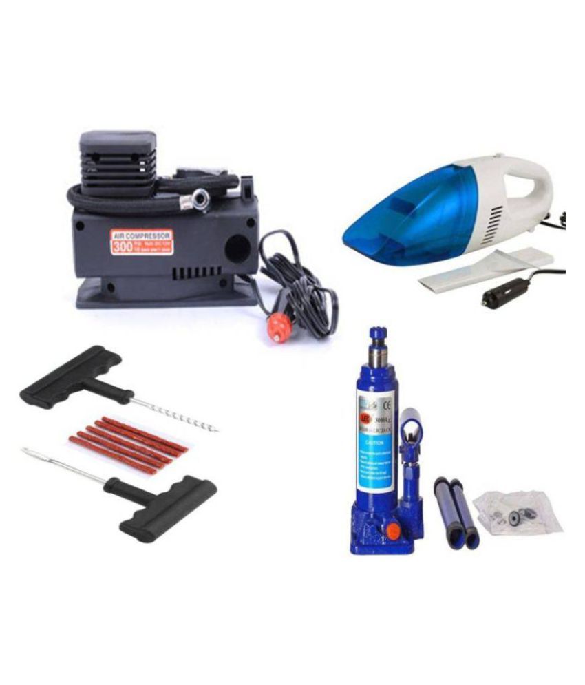 Pack Of Car Vacuum Cleaner And High Pressure 3 Ton Blue Jack , MBK Air