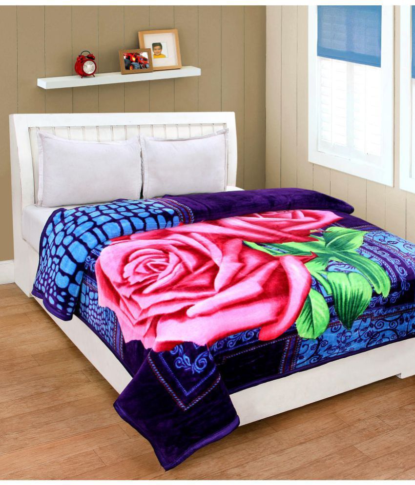 BSB Trendz Double Poly Mink Floral Blanket Buy BSB Trendz Double Poly