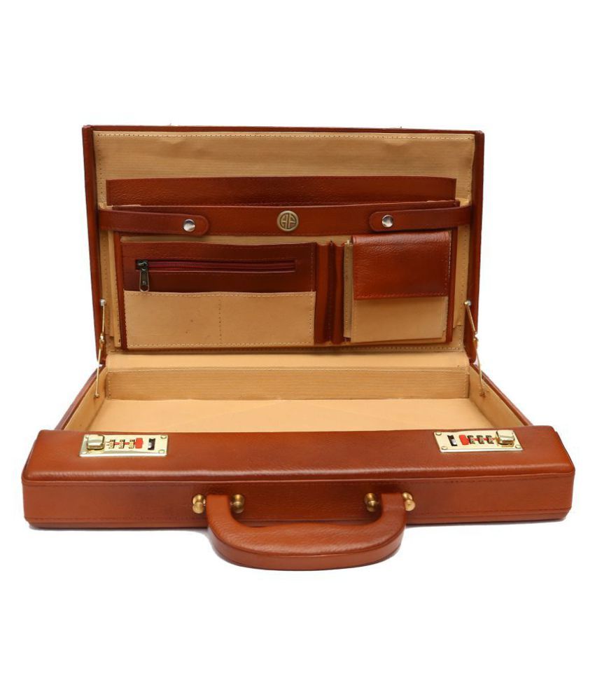 tan briefcase