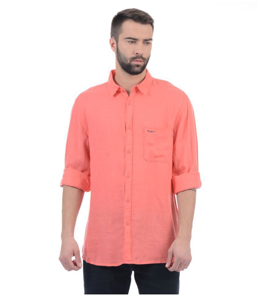 peach casual shirt