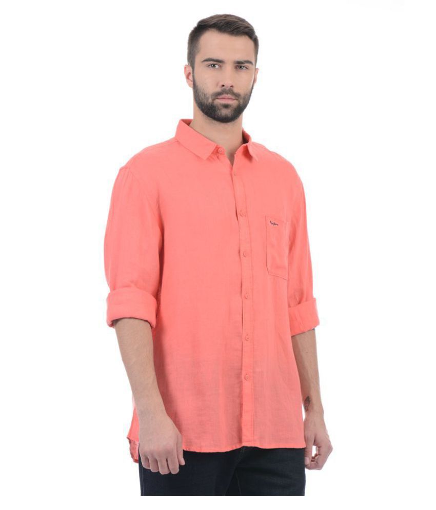 peach casual shirt