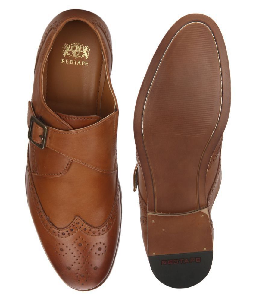 red tape monk strap shoes
