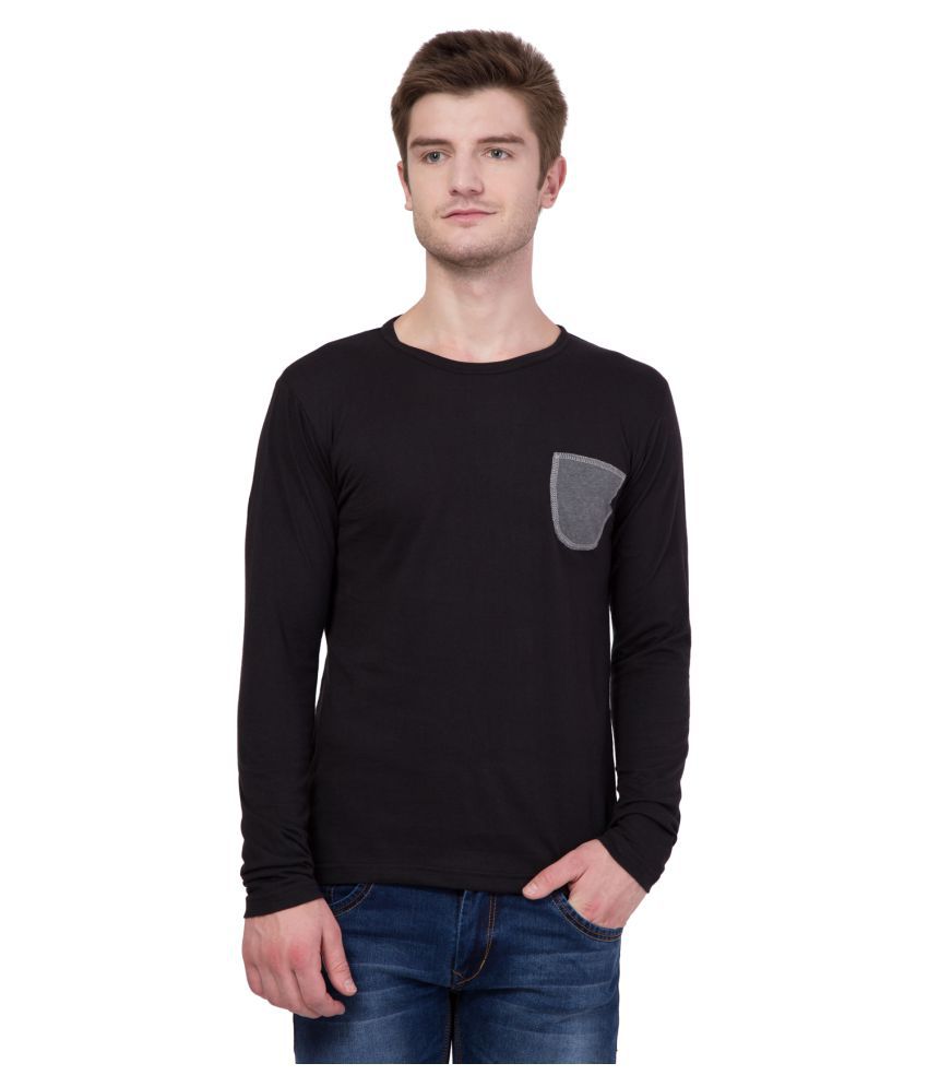 AERO Black Round T-Shirt - Buy AERO Black Round T-Shirt Online at Low ...