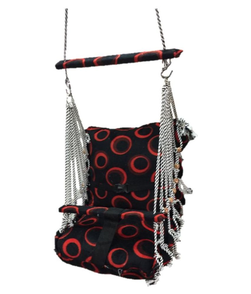 Creativevilla Baby Swing Hammock Multicolor Red Black Small Size With Safety Belt 0 4 Years