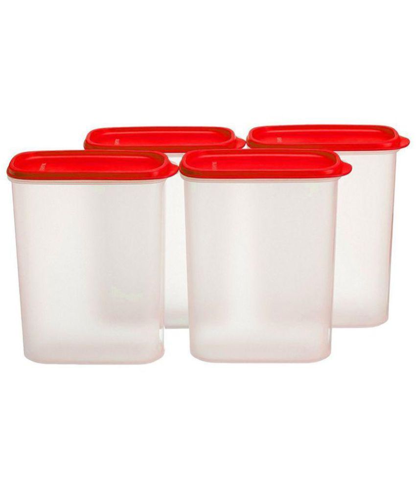 PE Transparent Tupperware Smart Saver Plastic Copper Food Container Set Of 4 Buy Online At Best