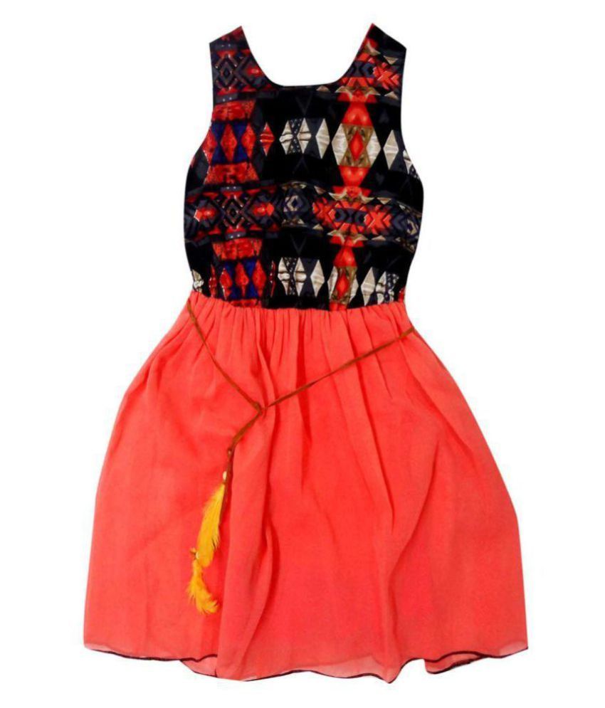 georgette short frock design