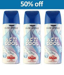 For 285/-(50% Off) Park Avenue Act Cool Slush Deodorant 130 ml Pack of 3 at Snapdeal