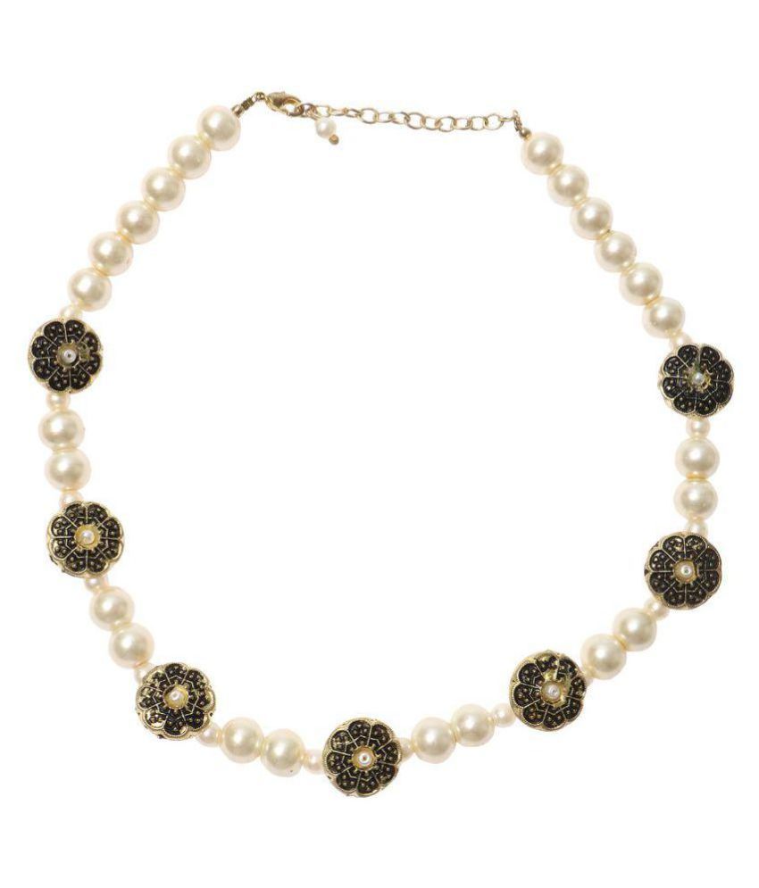 Handcrafted Off White Beads Necklace - Buy Handcrafted Off White Beads ...