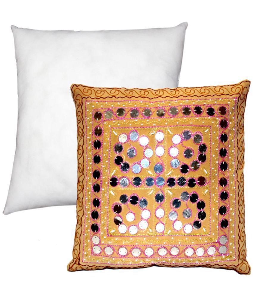 HOME ROYAL Single Cotton Cushion Covers with Fillers 30X30 cm (12X12