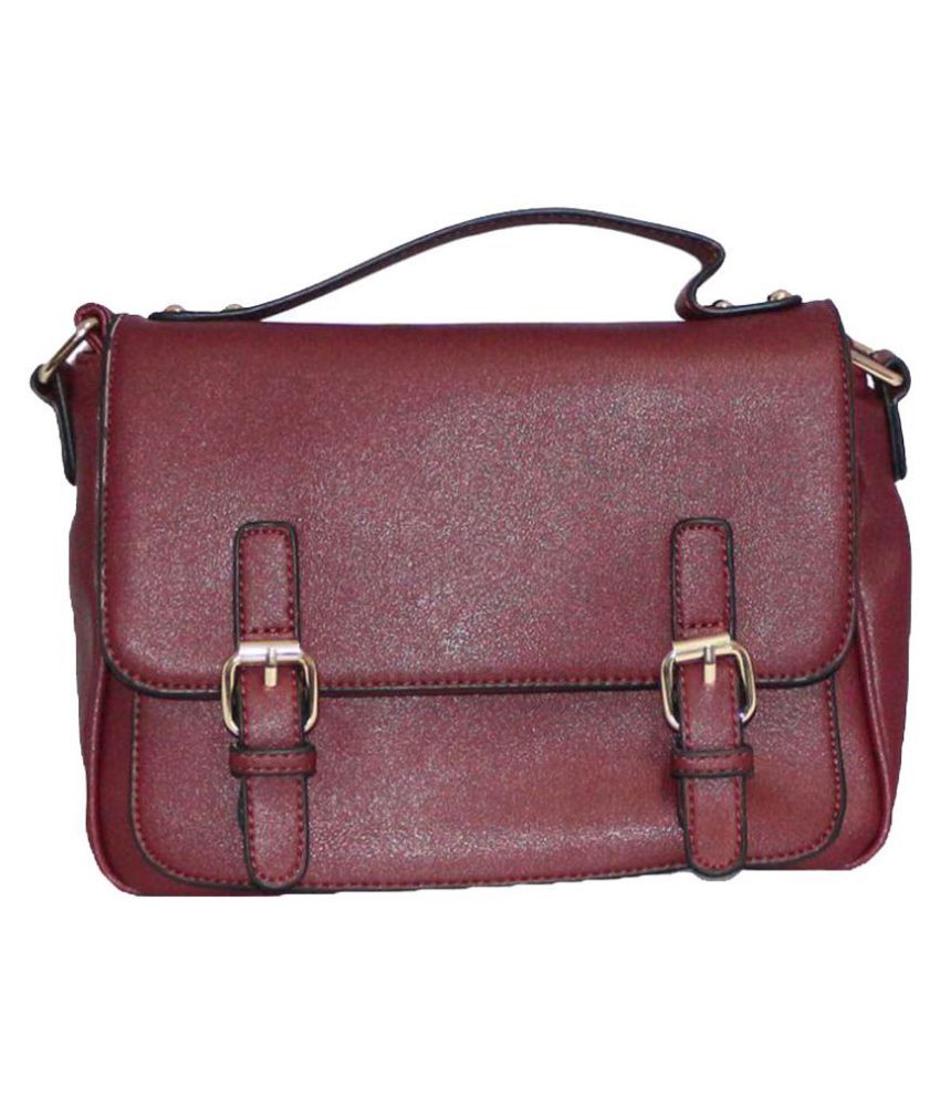 Diva Brown Faux Leather Satchel Bag - Buy Diva Brown Faux Leather ...