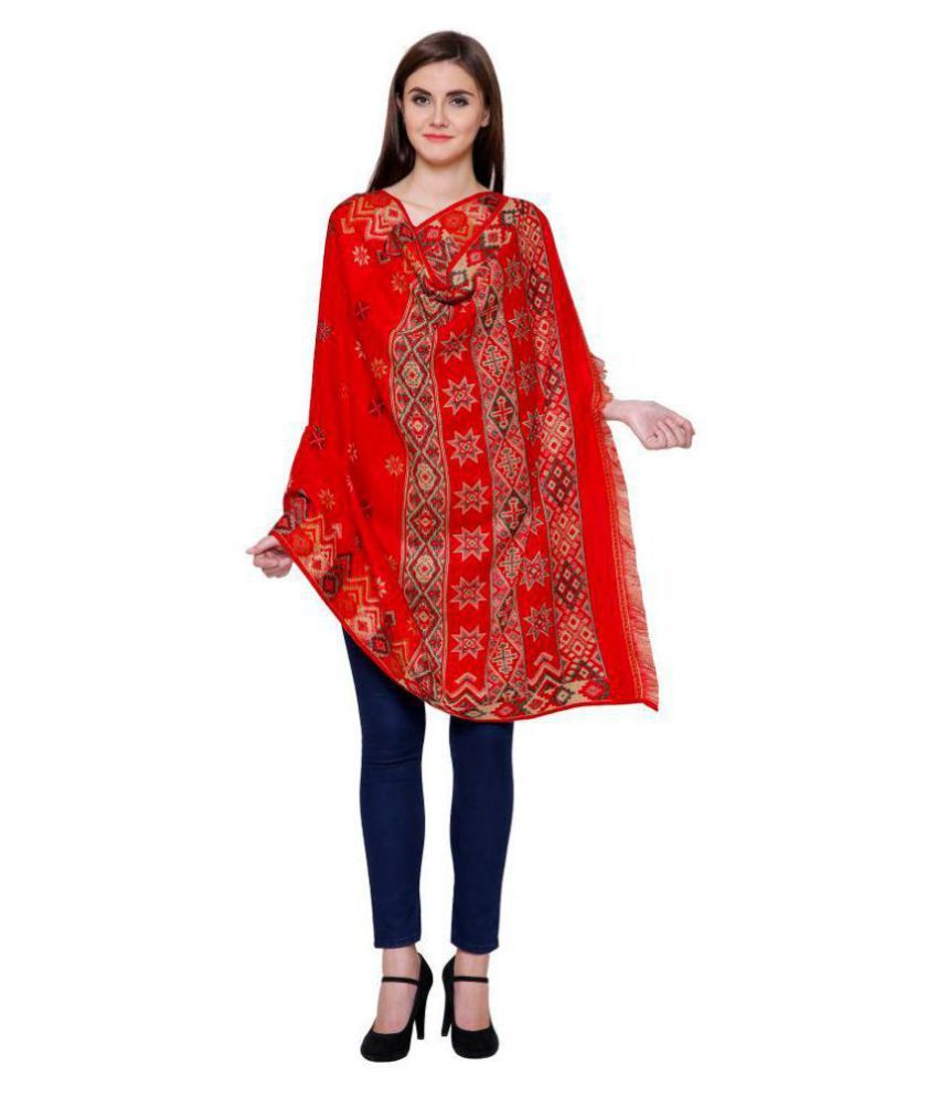 Indo Essence Clothing Red Self Shawl Price in India Buy Indo Essence