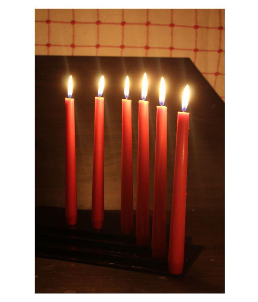 Hosley Red Tapered Candle Pack of 6 Buy Hosley Red Tapered Candle