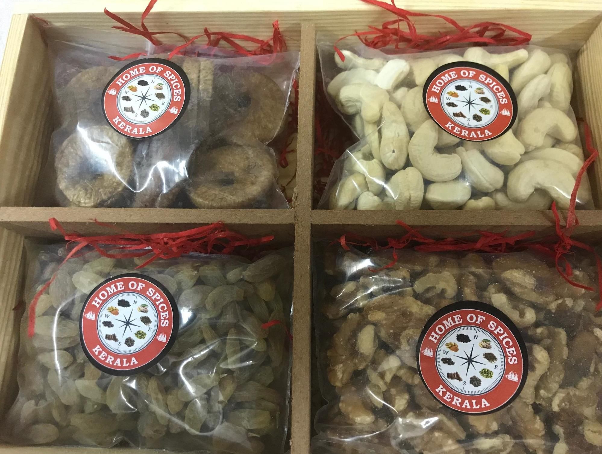 Home of Spices Regular Mixed Nuts Gift Box Cashews, Walnuts, Raisins