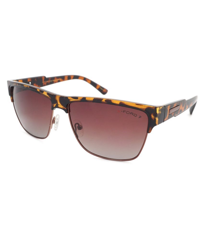 Xford Brown Rectangle Sunglasses ( 535 ) Buy Xford Brown Rectangle