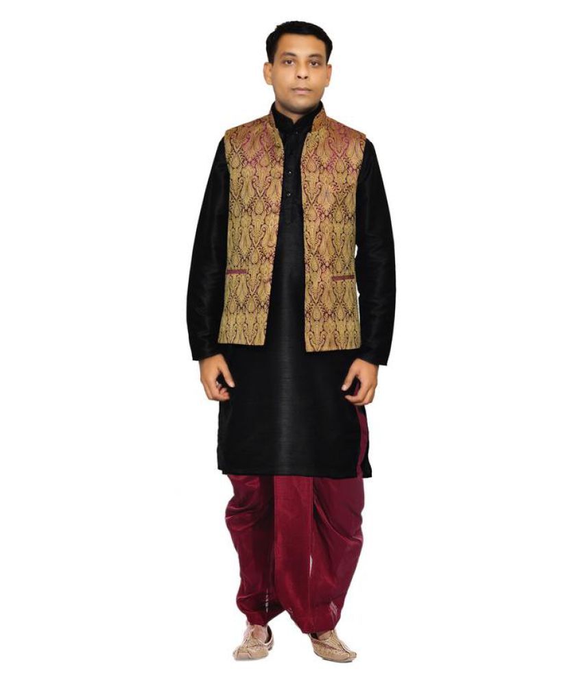 violet shirt with dhoti