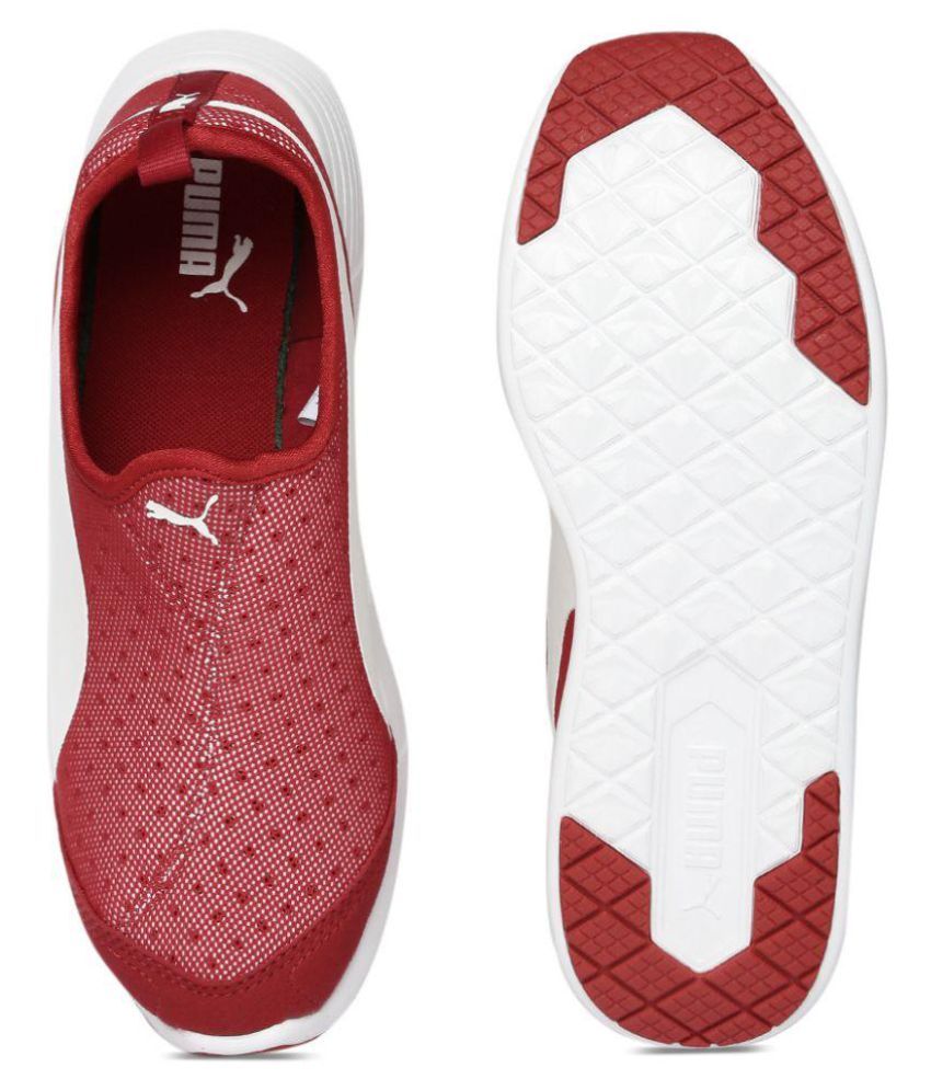puma slip ons kids red