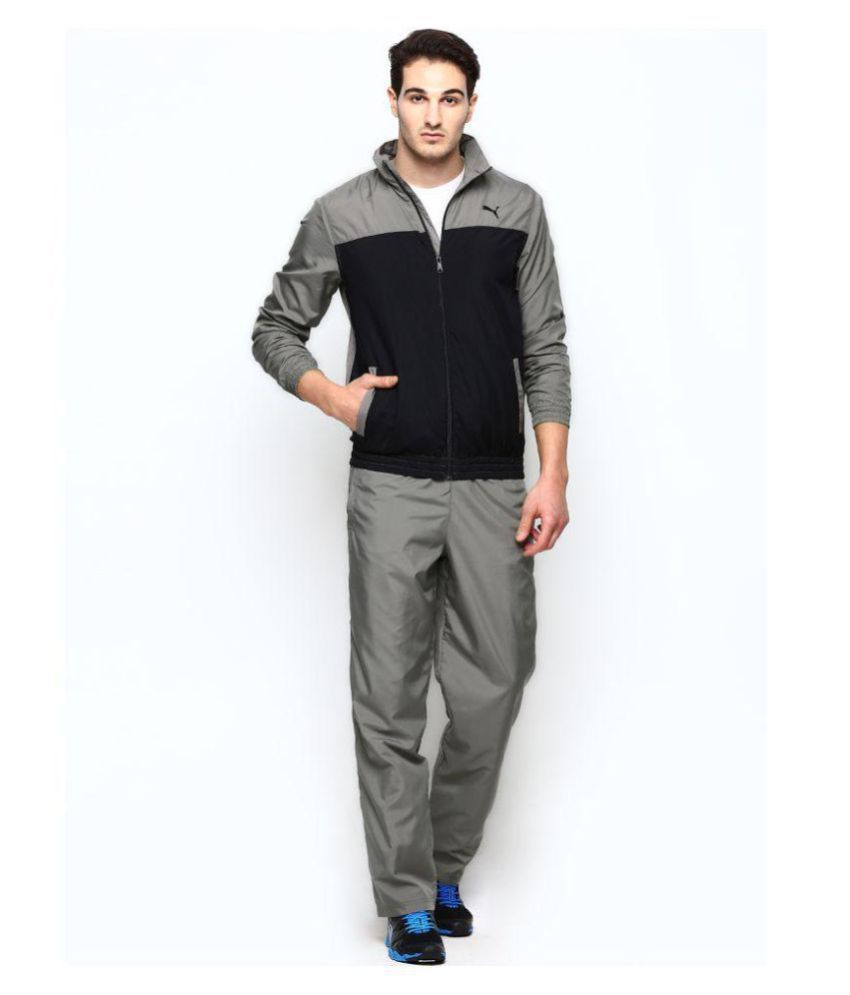 puma tracksuit mens grey