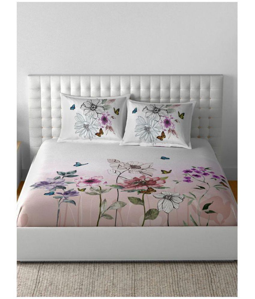 Spaces Cotton Double Bedsheet with 2 Pillow Covers Buy Spaces Cotton