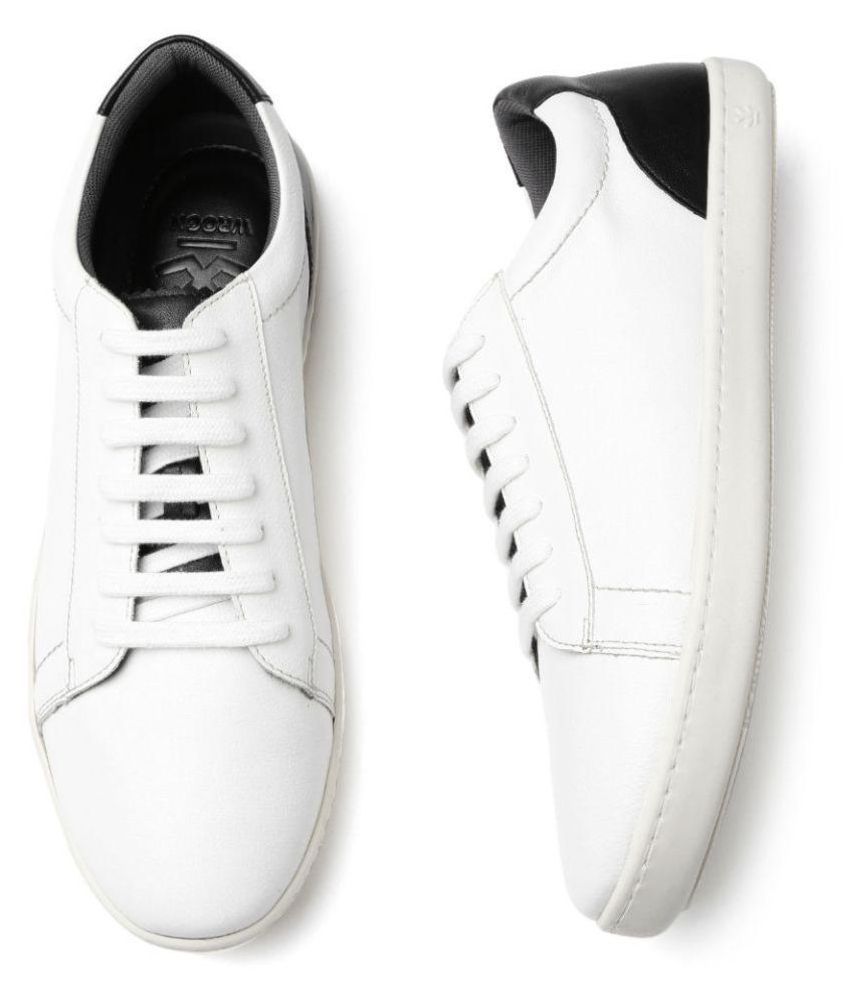 wrogn white casual shoes