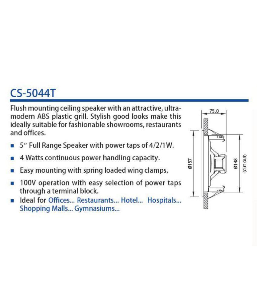 Buy Ahuja Cs 5044t Ceiling Speakers White Online At Best Price