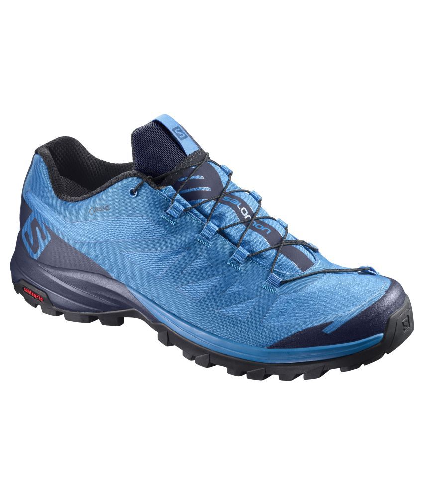 salomon mallard blue & navy outpath pro gtx trainers