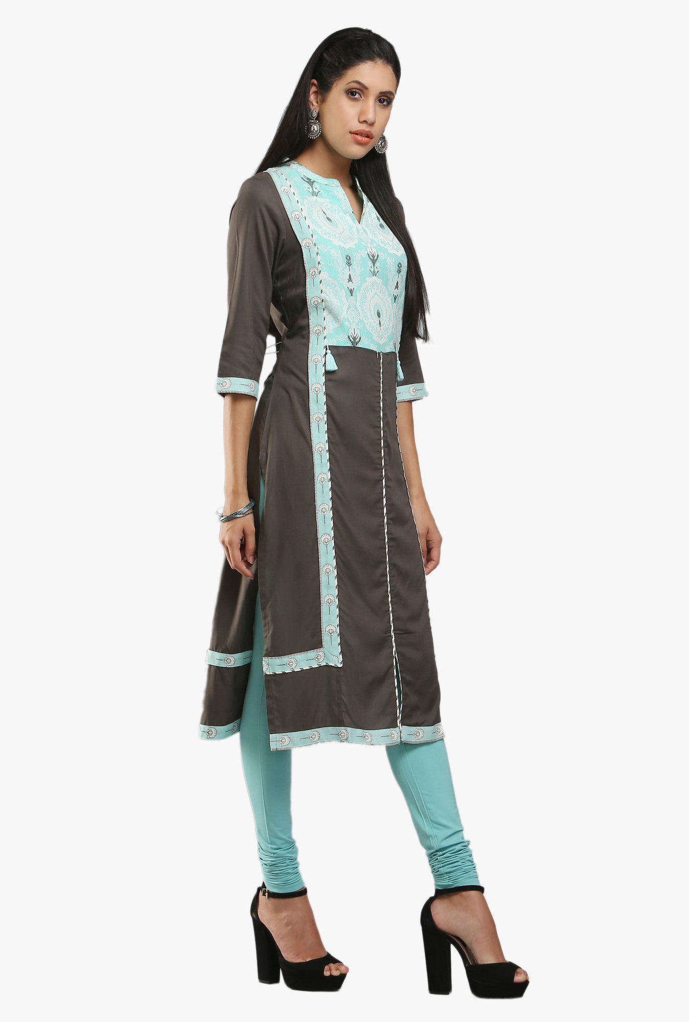 W Green Cotton Straight Kurti - Buy W Green Cotton 